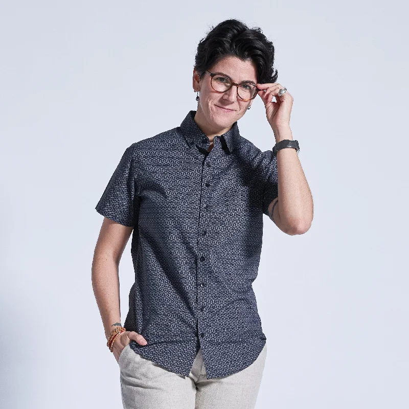 The Ray Black & White Geo Short Sleeve Shirt Lumberjack