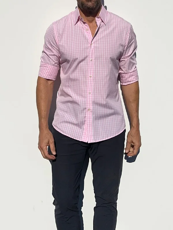 Pink Gingham Poplin