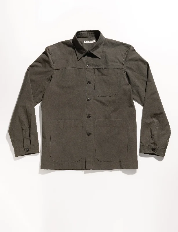 BKT15 Shirt Jacket in Crisp Cotton - Petrol Tough Men's Military