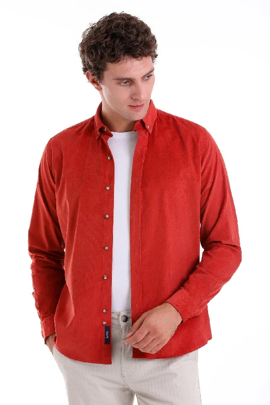 Comfort Fit Long Sleeve Cotton Brick Casual Shirt Lumberjack