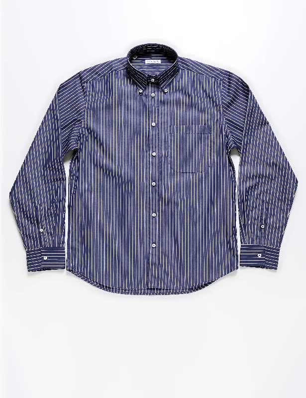 FINAL SALE: BKT14 Relaxed Shirt in Big Stripe - Ocean Business