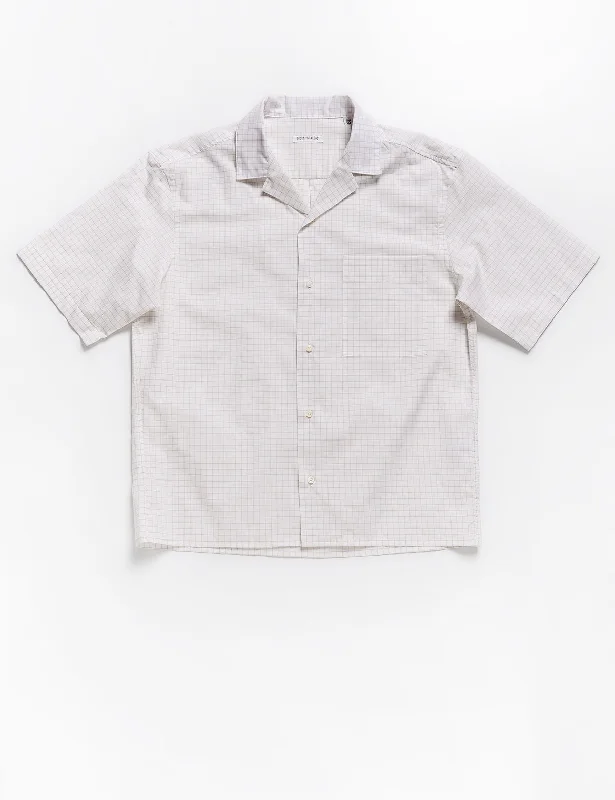 FINAL SALE: BKT18 Camp Shirt in Cotton Silk Graph Check - Natural Practical Men's Multi