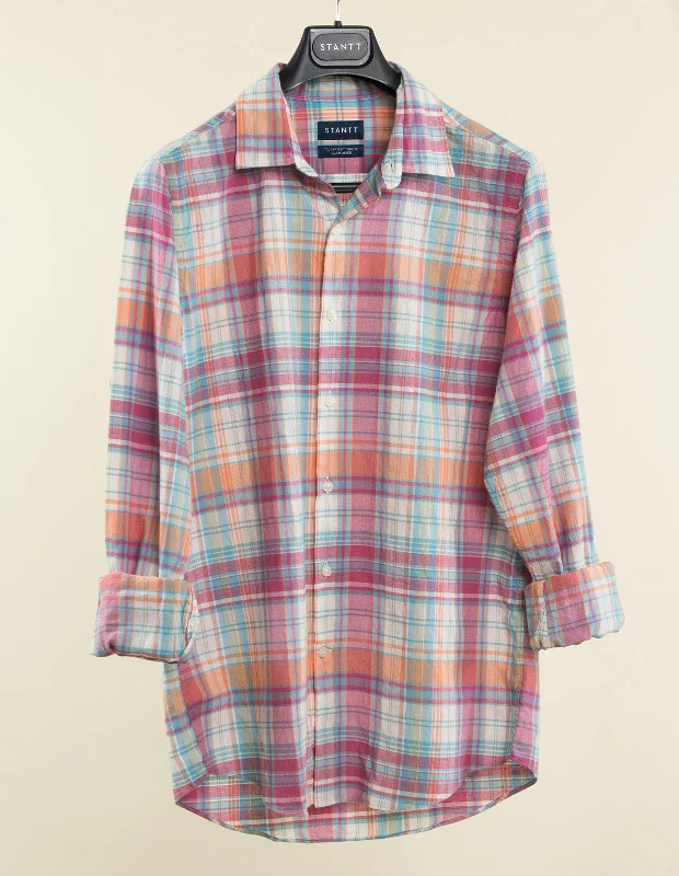 Pastel Multicolored Madras Confident Men's Power