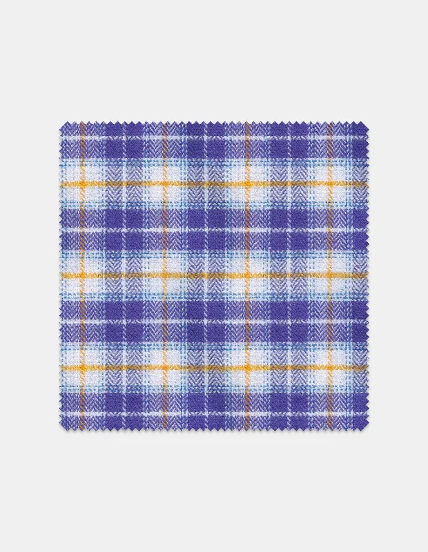 Soft Wash Purple Herringbone Plaid Flannel Bold Men's Animal