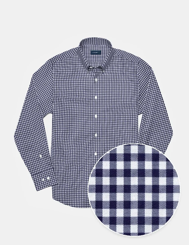 Gingham - Navy Beach