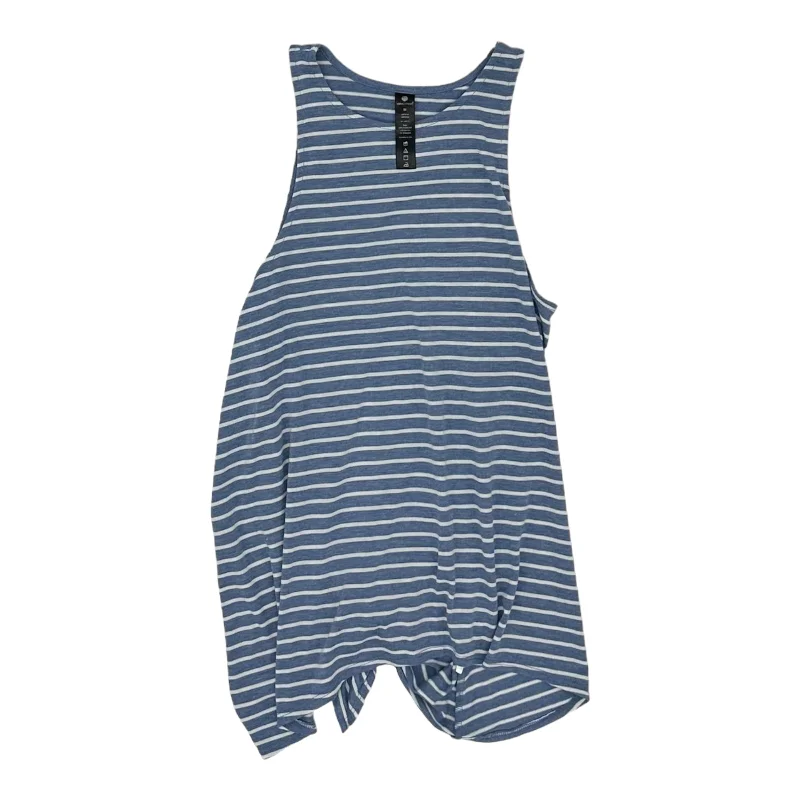 STRIPED PATTERN ATHLETIC TANK TOP by YOGALICIOUS Size:M Masculine Men's Thick