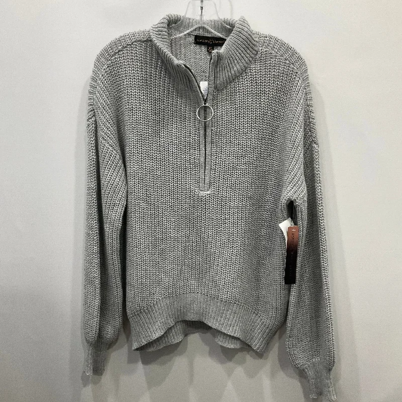 Sweater By Almost Famous In Grey, Size: Xl Organic