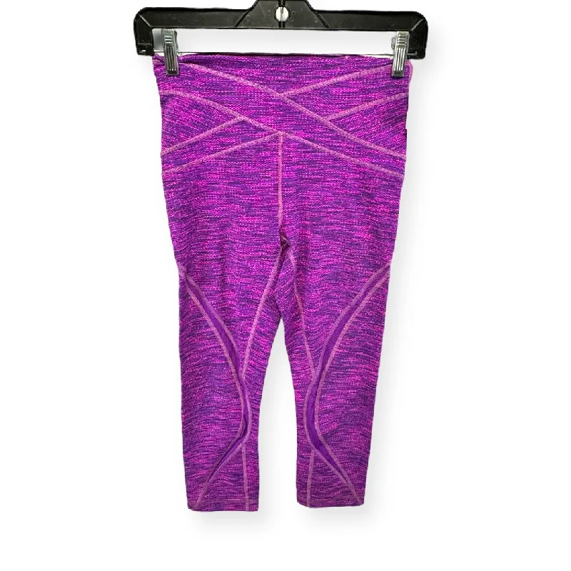 Purple Athletic Leggings Capris Lululemon, Size 4 Adventure