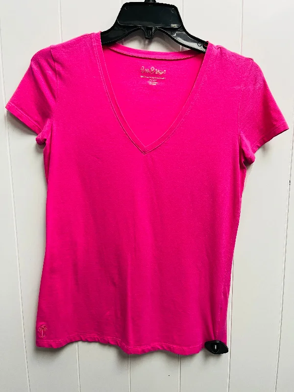 Top Short Sleeve Designer By Lilly Pulitzer In Pink, Size: Xs Cclassic Men's Tweed