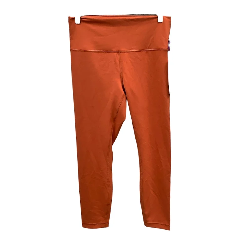 Orange Athletic Leggings Lululemon, Size 10 Dapper Men's Bow