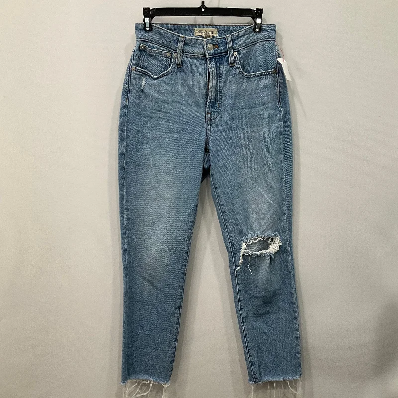 Jeans Straight By Madewell In Blue Denim, Size: 2 Unique Men's Upcycled