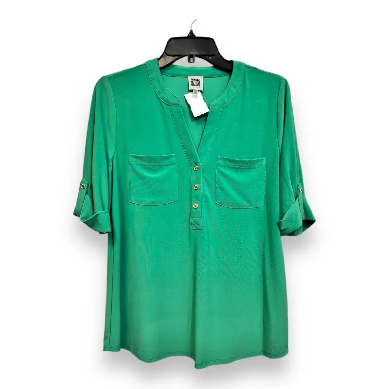 Top Short Sleeve By Anne Klein In Green, Size: M Refined Men's Velvet