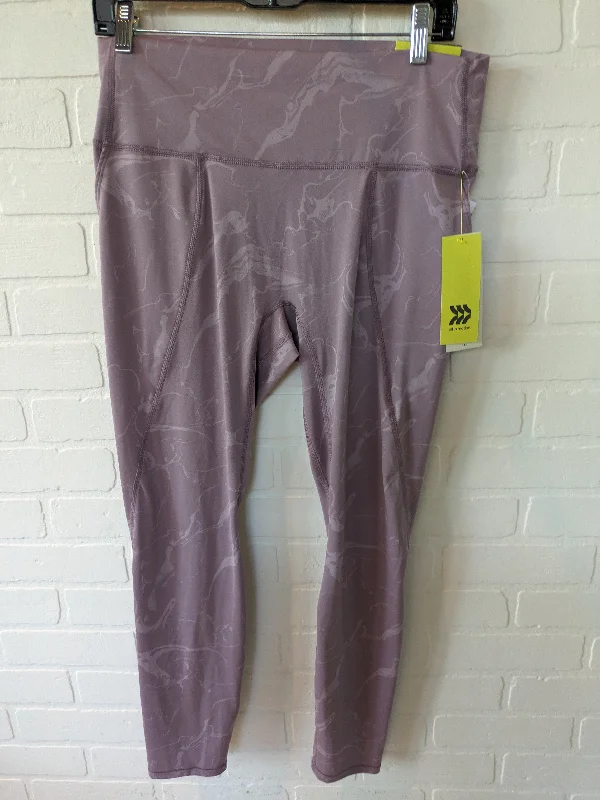 Purple Athletic Leggings All In Motion, Size 12 Bold Men's Statement