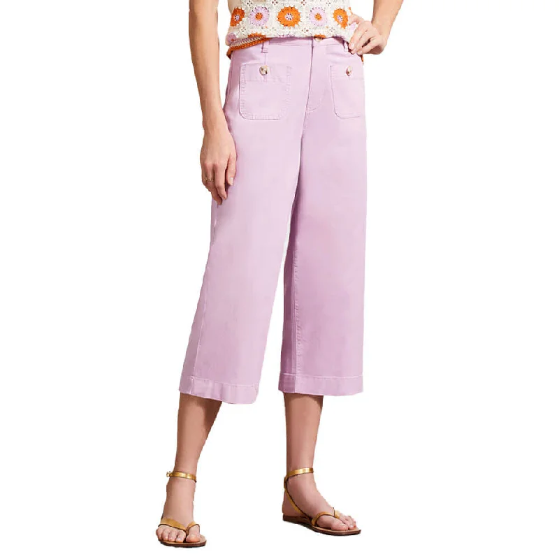 Tribal 24-Inch Brooke Wide Leg Capri Jeans With Patch Pockets - Orchid Rose Unique Men's Upcycled