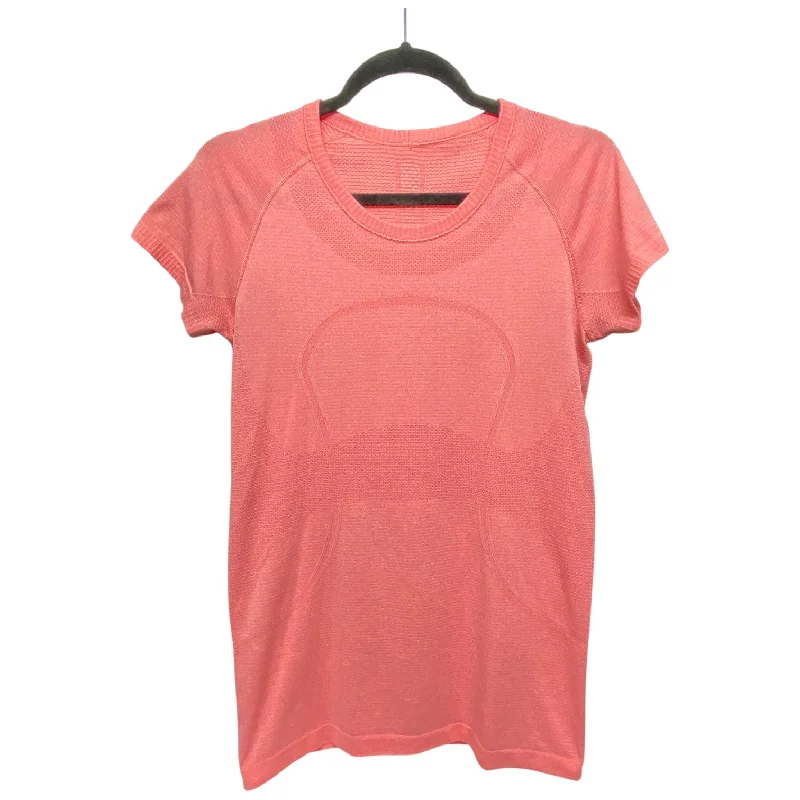 Athletic Top Short Sleeve By Lululemon In Pink, Size: 8 Minimalist Men's Casual 