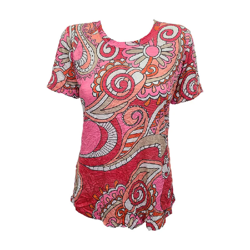 David Cline Alora Short Sleeve Crew Neck - Rose Hip Men's Retro