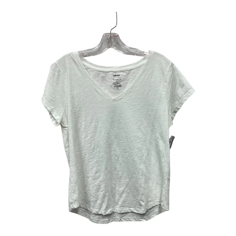 Top Ss By Sonoma In White, Size:L Modern Men's Geometric