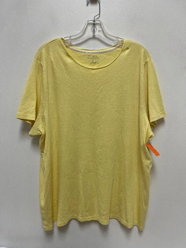 Top Short Sleeve By Talbots In Yellow, Size: 3x Monochromatic Office Style