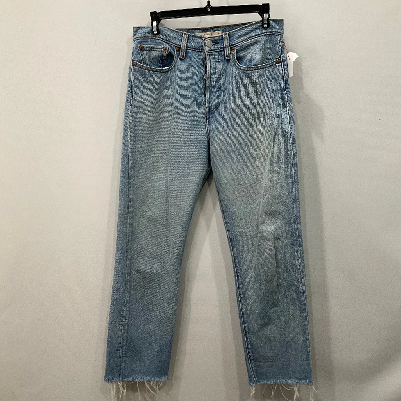 Jeans Straight By Levis In Blue Denim, Size: 4 Vacation