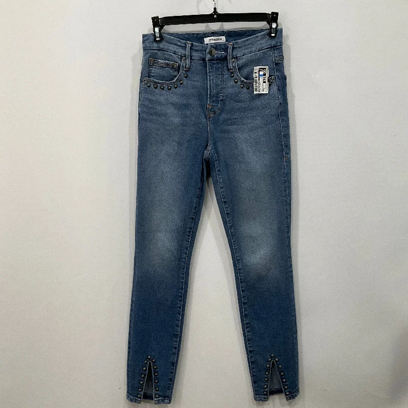 Jeans Skinny By Good American In Blue Denim, Size: 2 Organic