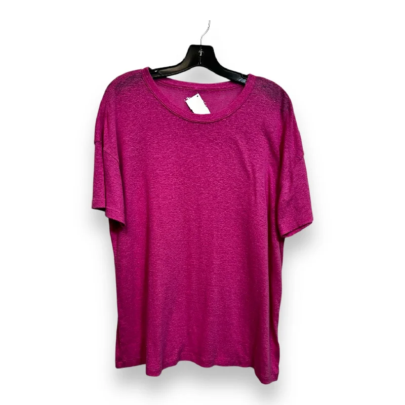 Top Short Sleeve By Aerie In Pink, Size: M Stylish Men's Neon