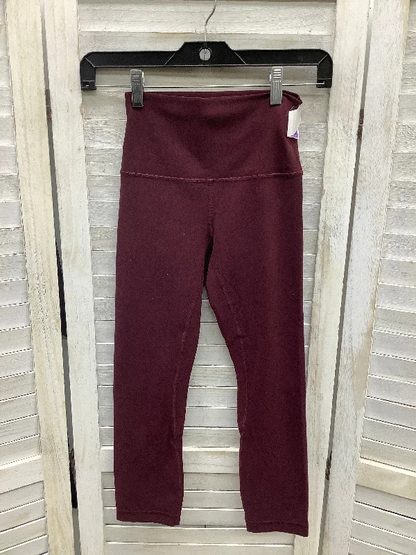 Red Athletic Leggings Lululemon, Size 4 Business