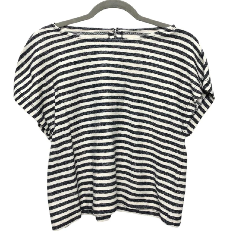 Top Short Sleeve Designer By Alice + Olivia In Black & White, Size: M Elegant Men's Cashmere