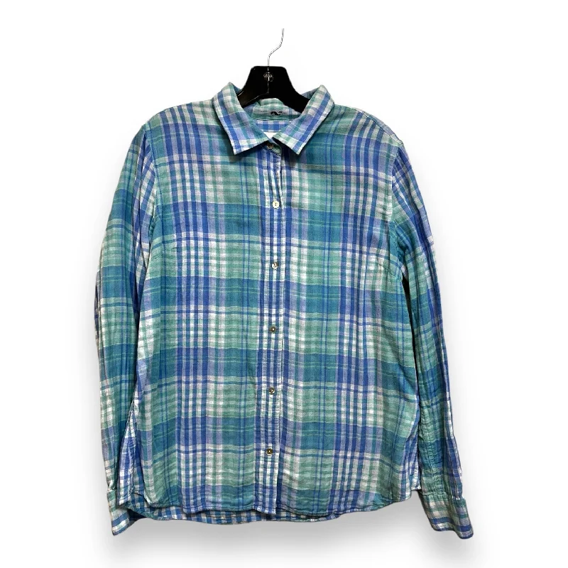 Top Long Sleeve By Clothes Mentor In Plaid, Size: 16 Masculine Men's Thick