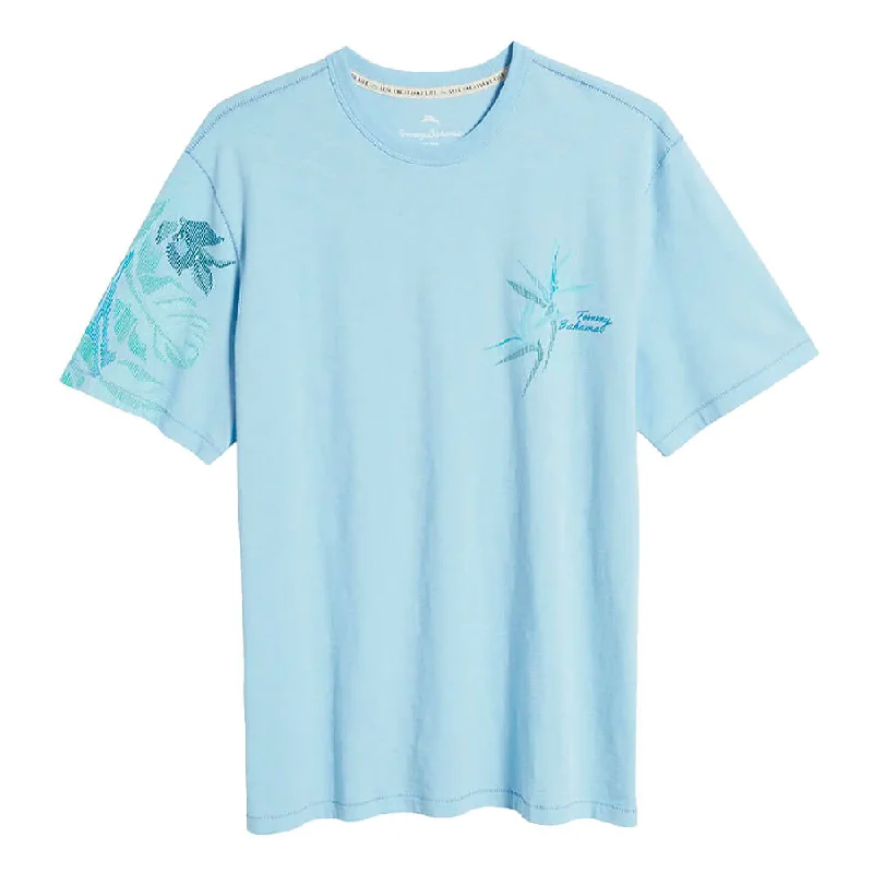 Tommy Bahama Blurred Vines Lux T-Shirt - Chambray Blue Cclassic Men's Tweed