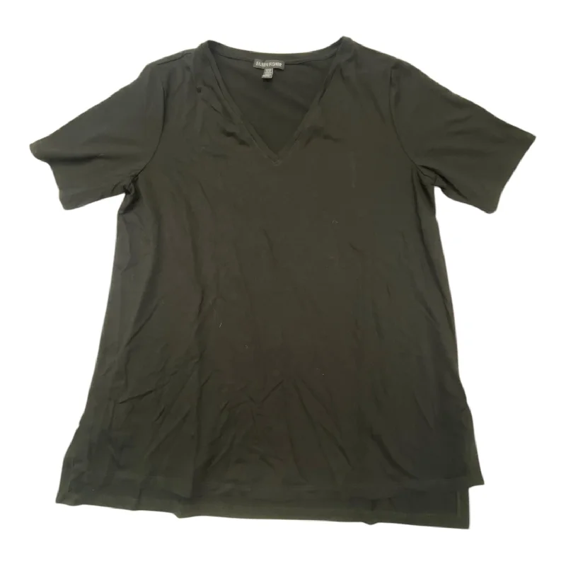 Top Short Sleeve Designer By Eileen Fisher In Black, Size: Xs Dynamic Men's Glow