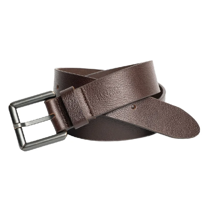 Square Buckle Brown Buffalo Leather Belt - BB1000C13 Artistic Men's Avant