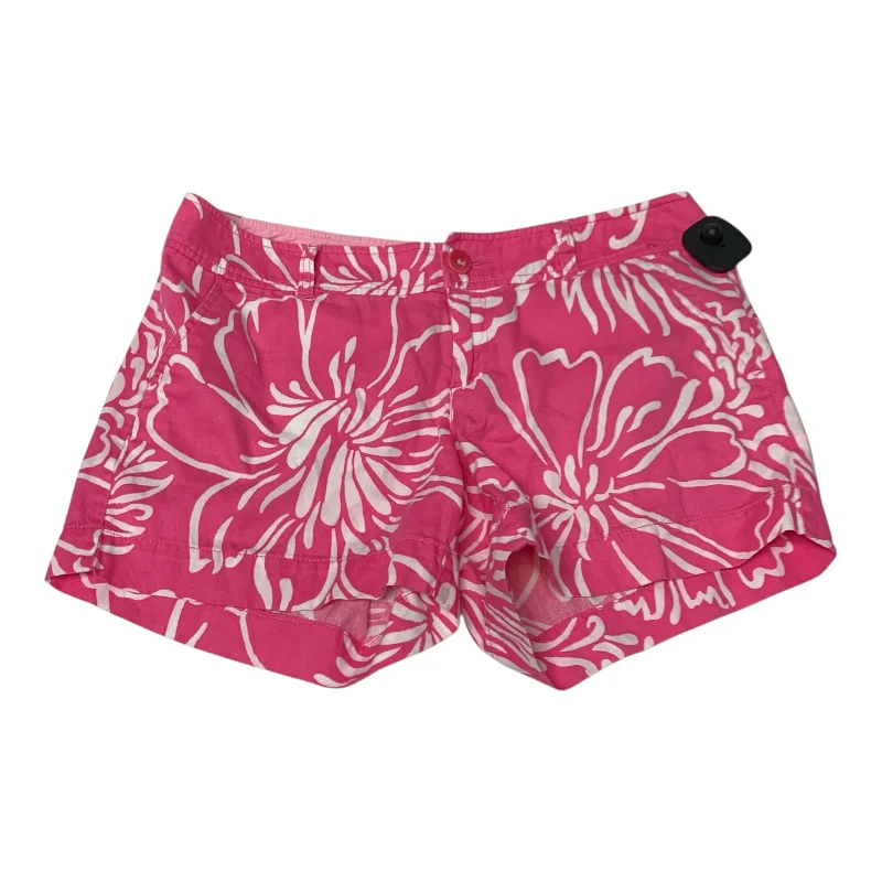 Shorts Designer By Lilly Pulitzer In Pink & White, Size: 6 Street