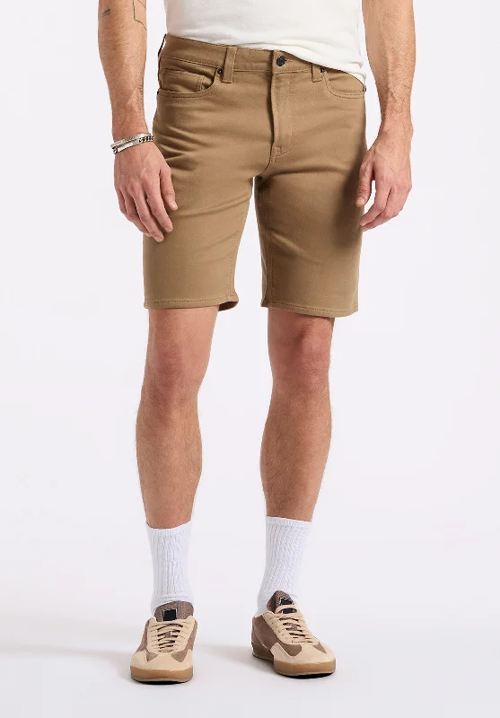 Relaxed Straight Dean Men's Freedom Flex Shorts, Dark Beige - BM26067 Trendy Men's Oversized