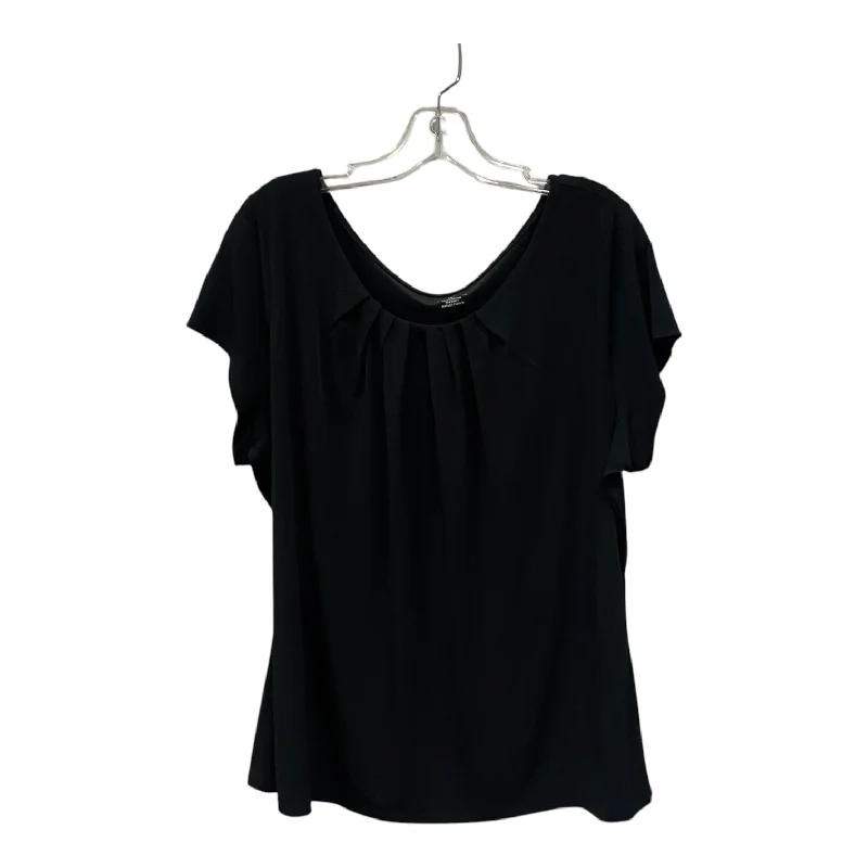 Top Ss By Worthington In Black, Size:2X Laid