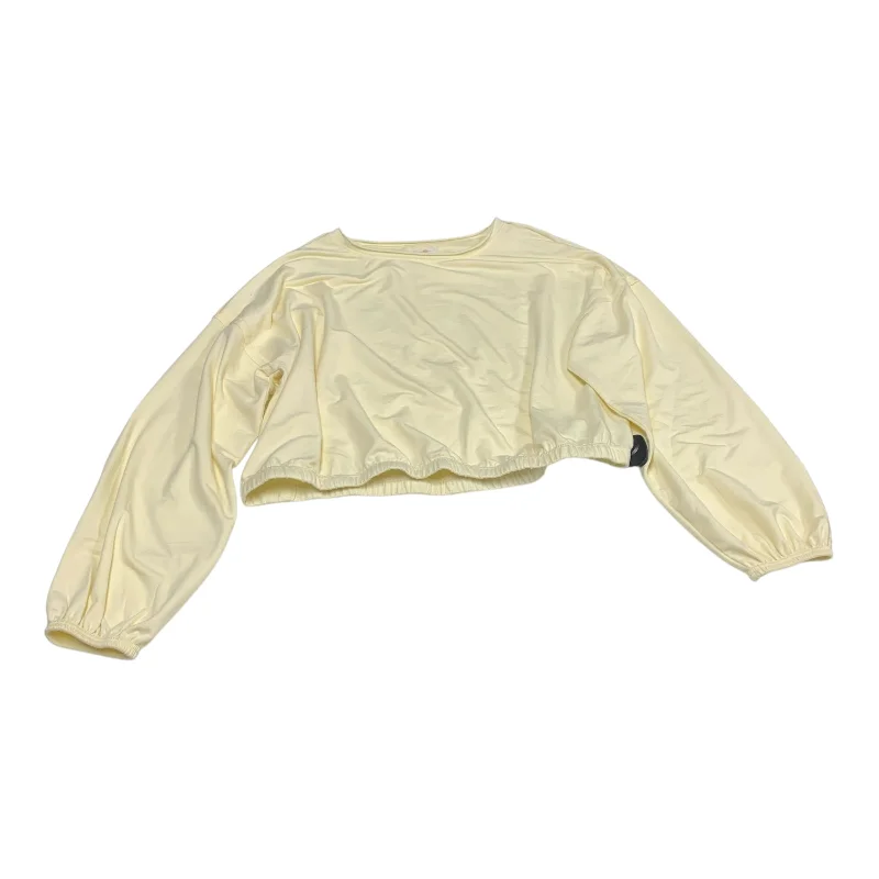 Athletic Top Long Sleeve Crewneck By Clothes Mentor In Yellow, Size: Xl Polished Men's Satin