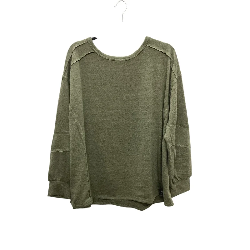 Top Long Sleeve By Andree By Unit In Green, Size: 1x Streetwear Style