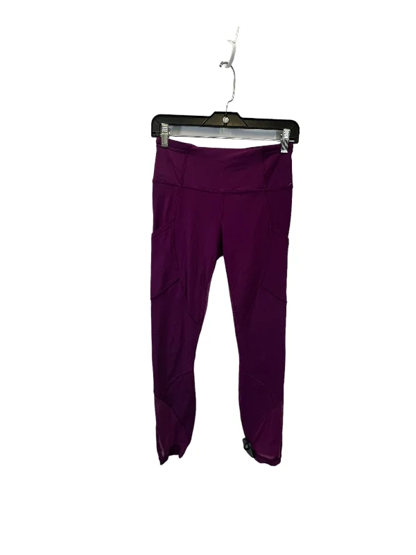 Purple Athletic Leggings Lululemon, Size 6 Trendy Men's Oversized