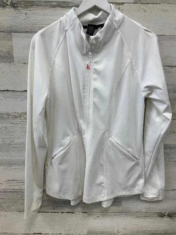 Athletic Jacket By Spyder In White, Size: Xl Earthy Men's Sustainable 