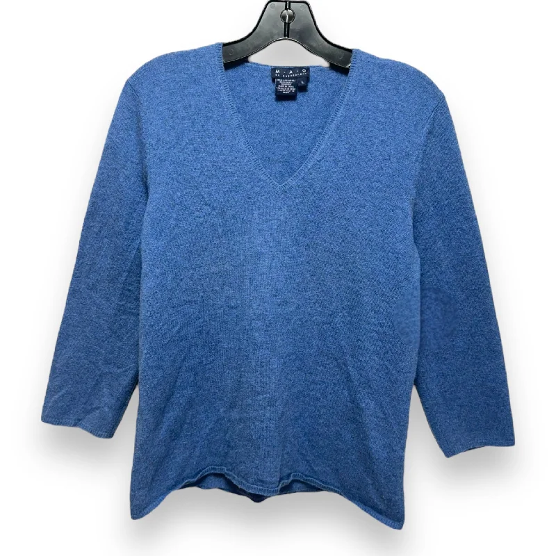 Sweater Cashmere By magaschoni In Blue, Size: L Streetwear Style