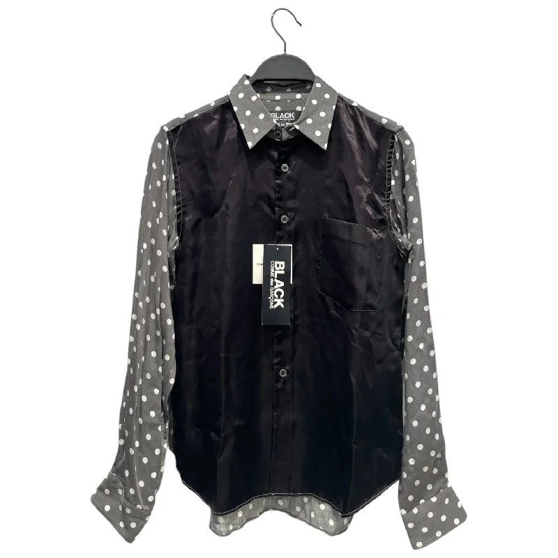 BLACK COMME des GARCONS/LS Shirt/XS/Silk/BLK/Polka Dot/1E-B012 Practical Men's Quick