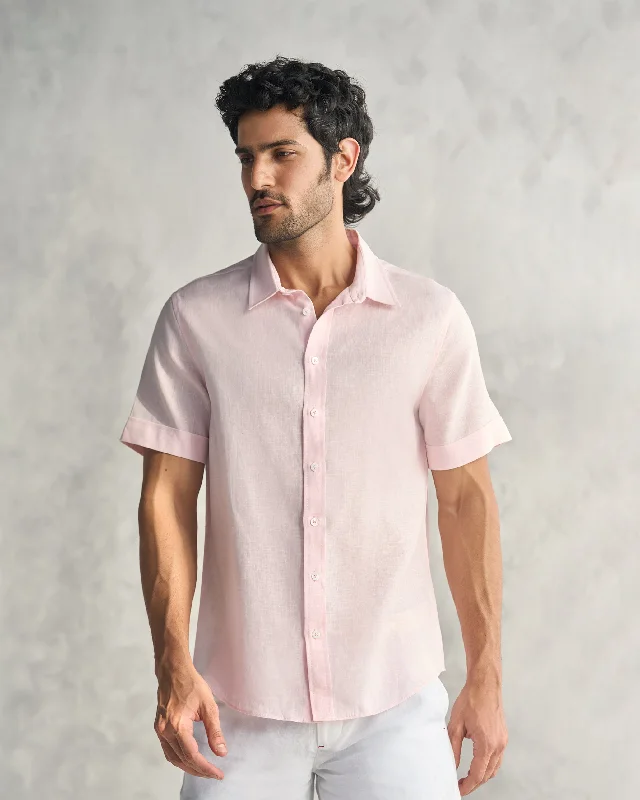 Half Sleeve Shirt - Pink Relaxed Men's Australian 