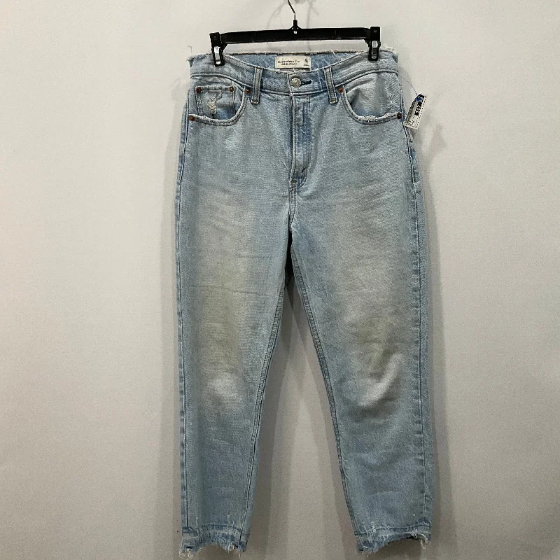 Jeans Straight By Abercrombie And Fitch In Blue, Size: 4 Luxurious Men's High