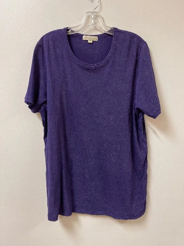 Top Short Sleeve By Clothes Mentor In Purple, Size: 1x Elegant Men's Cashmere