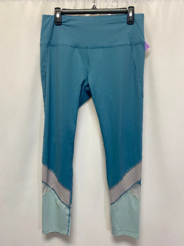 Blue Athletic Leggings Apana, Size L Monochromatic All