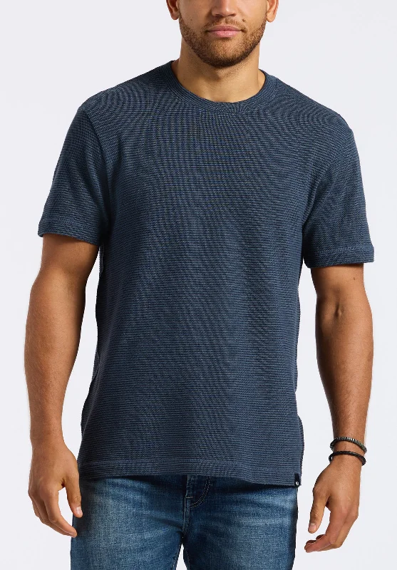 Karlton Men's Waffle-Knit Short-Sleeve Crewneck T-Shirt, Whale - BM24538 Street