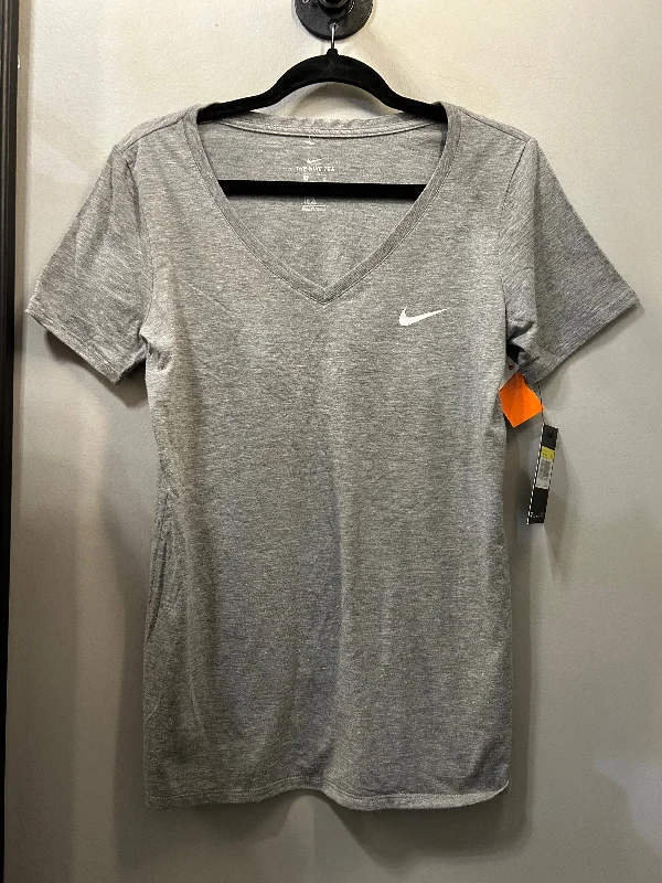 Athletic Top Short Sleeve By Nike In Grey, Size: S Stylish Men's Neon