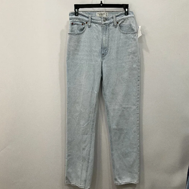 Jeans Straight By Abercrombie And Fitch In Blue, Size: 4 Beach